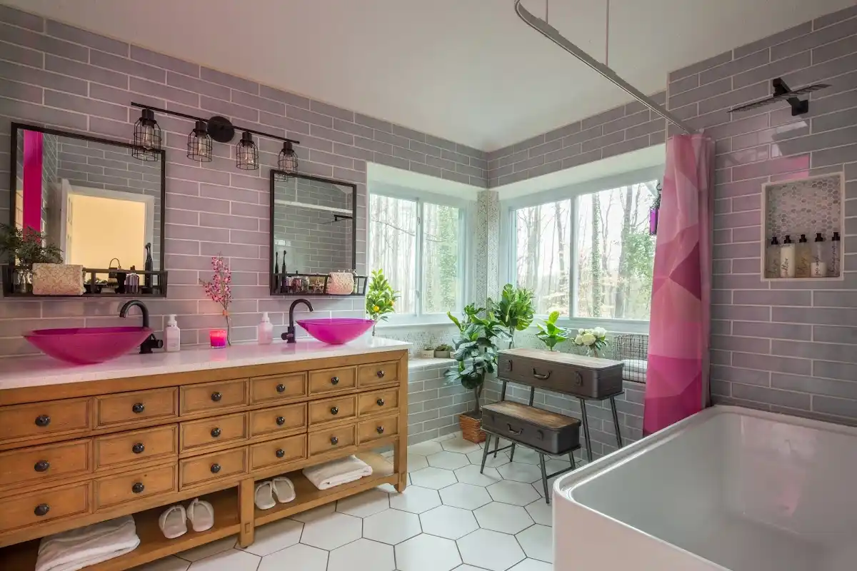 Bathroom renovation after water damage restoration in Williamsburg